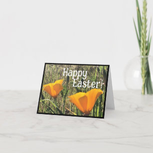 Golden Poppies Easter Card 2