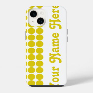 Golden Poppy Safari Dot with name iPhone 14 Case