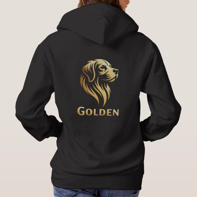 Golden Premium Gold Design Hoodie (Back)