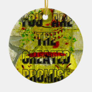 Golden Promise: The Golden Script of Destiny Ceramic Tree Decoration