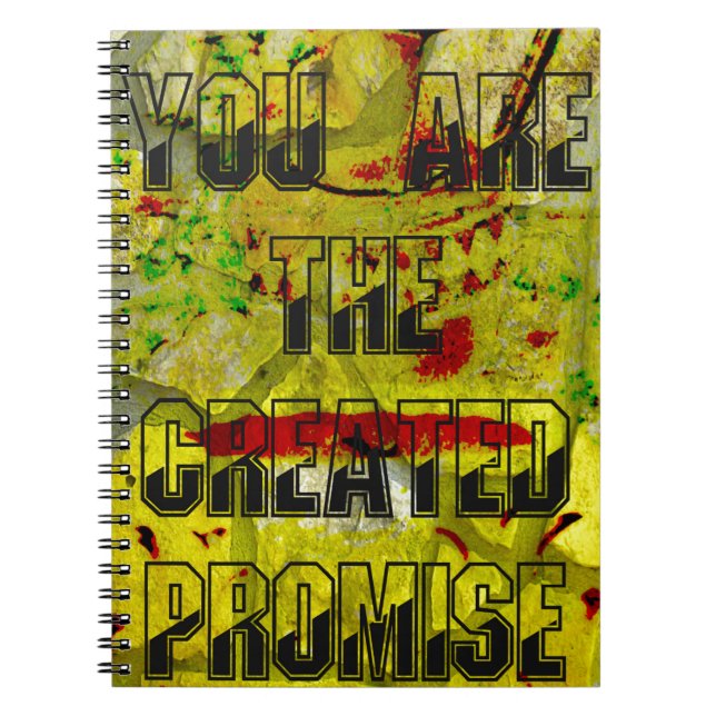 Golden Promise: The Golden Script of Destiny Spiral Notebook (Front)