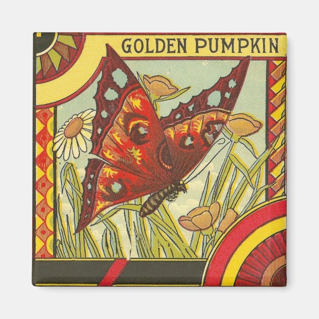 Golden Pumpkin/Crate Label Magnet (Front)