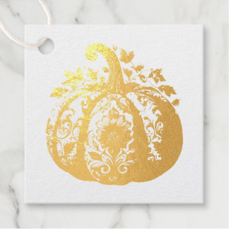 Golden Pumpkin Favour Tags