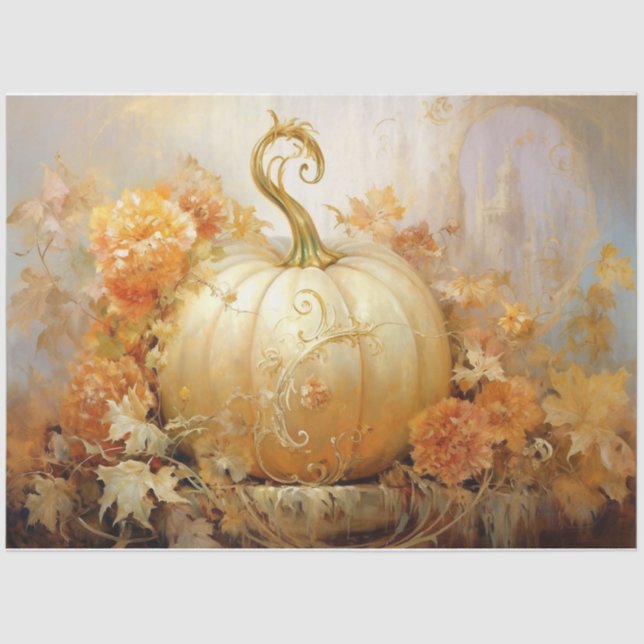 Golden Pumpkin Tale  Tissue Paper (Front)