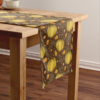 Golden Pumpkins Short Table Runner