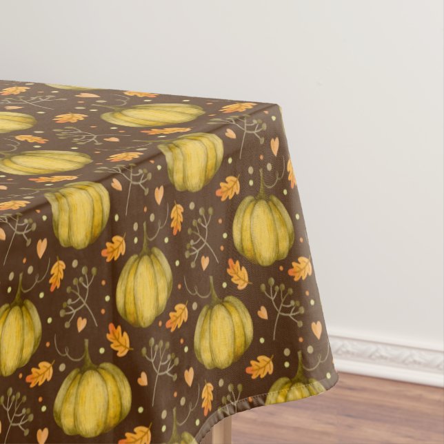 Golden Pumpkins Tablecloth (In Situ)