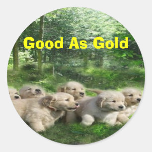 Golden Puppies Sticker