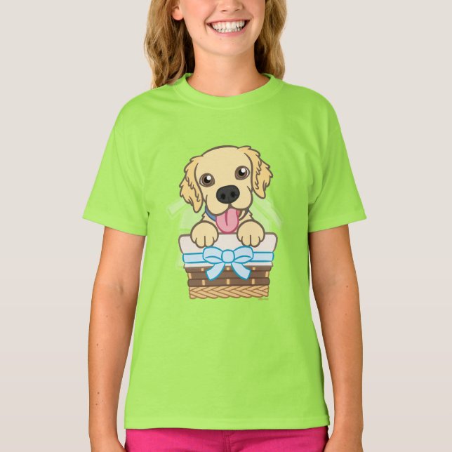 Golden Puppy coloured T-Shirt (Front)