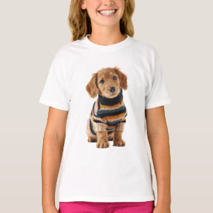 Golden Puppy Striped Sweater Kids