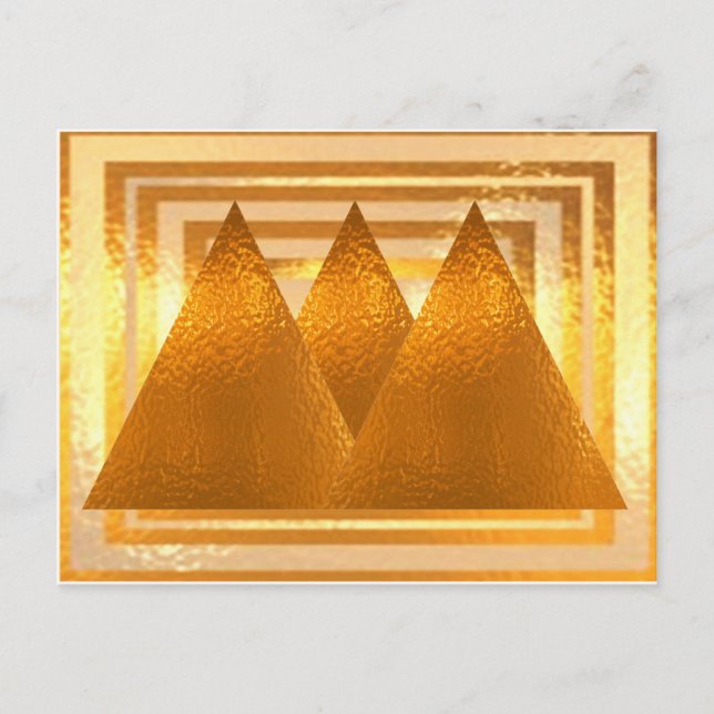 GOLDEN PYRAMIDS POSTCARD (Front)