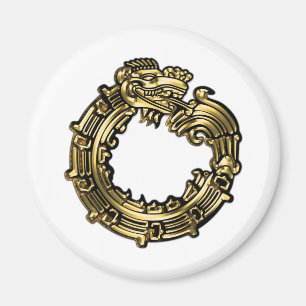 Golden Quetzalcoatl Magnet