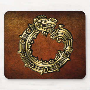 Golden Quetzalcoatl Mouse Pad