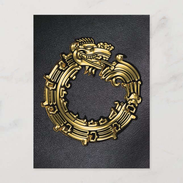 Golden Quetzalcoatl Postcard (Front)