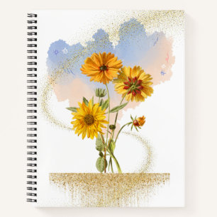 Golden Radiance (white) Notebook