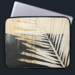 Golden Raffia - Palm Fronds Laptop Sleeve<br><div class="desc">Golden Raffia II by Jennifer Paxton Parker. Features a single palm frond leaf silhouette in black and yellow/tan colours.</div>