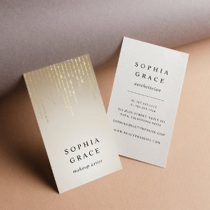Golden Rain Makeup Artist Business Card