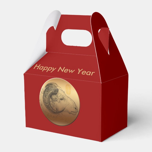 Golden Ram Chinese Lunar New Year Zodiac F Box (Front Side)