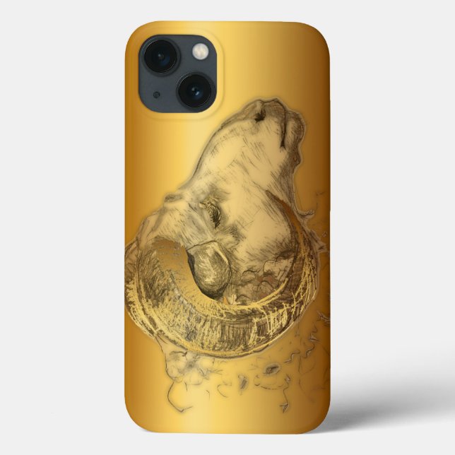 Golden Ram or Aries Chinese Western Astrology Case-Mate iPhone Case (Back)