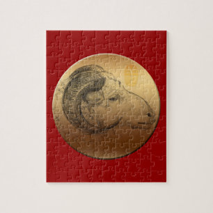 Golden Ram Year - Chinese Astrology Jigsaw Puzzle