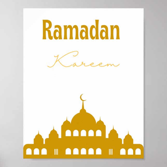 Golden "Ramadan Kareem" Wall Art  (Front)