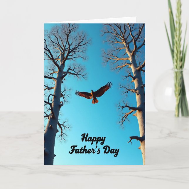 Golden Raptor Fathers Day Card (Front)