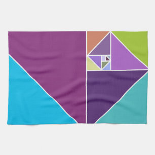 Golden Ratio (Bright colours) Tea Towel