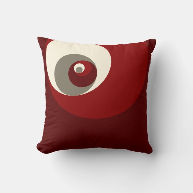Golden Ratio Circles (Red) Cushion (Front)