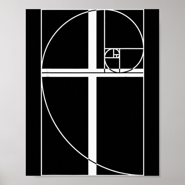 Golden Ratio Cross Christian Fibonacci Sequence Ma Poster (Front)