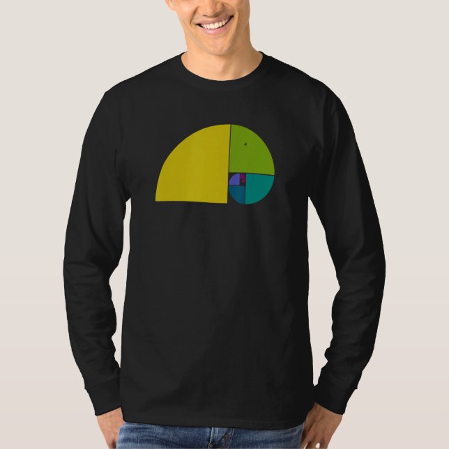 Golden Ratio Elephant   Fibonacci Spiral 1   Fan F T-Shirt (Front)