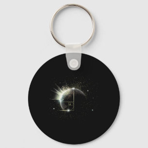 Golden Ratio Fibonacci Math Teacher Spiral Space P Key Ring