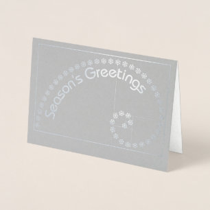 Golden Ratio, Fibonacci Season's Greetings Foil Card