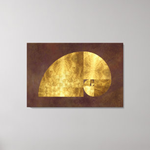 Golden Ratio, Fibonacci Spiral Canvas Print