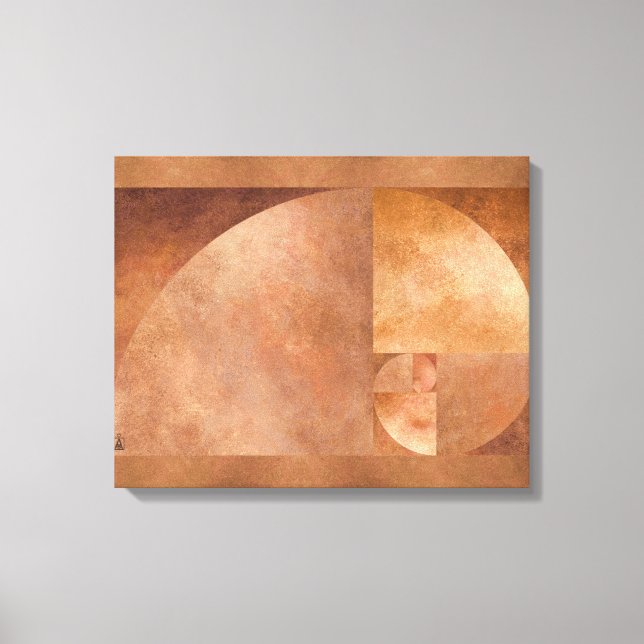 Golden Ratio, Fibonacci Spiral Canvas Print (Front)