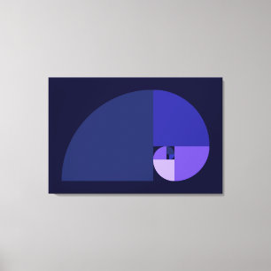 Golden Ratio, Fibonacci Spiral Canvas Print