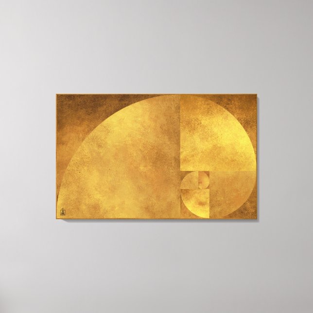 Golden Ratio, Fibonacci Spiral Canvas Print (Front)