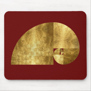 Golden Ratio, Fibonacci Spiral Mouse Pad