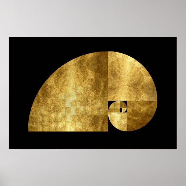 Golden Ratio, Fibonacci Spiral Poster (Front)