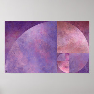 Golden Ratio, Fibonacci Spiral Poster