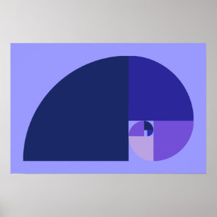 Golden Ratio, Fibonacci Spiral Poster