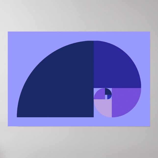 Golden Ratio, Fibonacci Spiral Poster (Front)