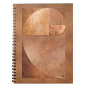 Golden Ratio, Fibonacci Spiral Spiral Notebook