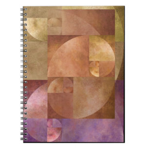 Golden Ratio, Fibonacci Spiral Spiral Notebook