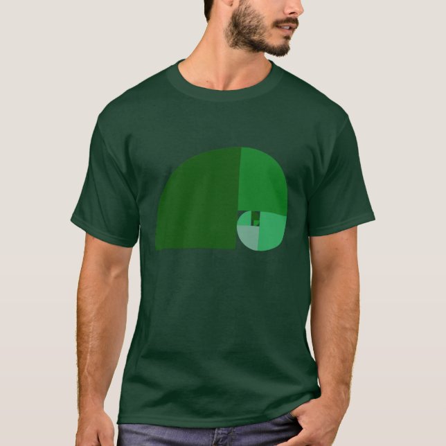 Golden Ratio, Fibonacci Spiral T-Shirt (Front)