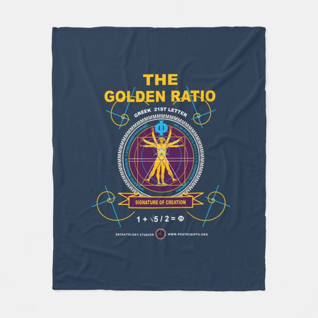 Golden Ratio Fleece Blanket (Front)