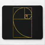 Golden Ratio Sacred Fibonacci Spiral Mouse Pad<br><div class="desc">How many times a day do you spot the Fibonacci spiral?  Give the gift of the golden ratio with this geometric gift or shirt.</div>
