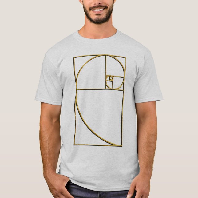 Golden Ratio Sacred Fibonacci Spiral T-Shirt (Front)