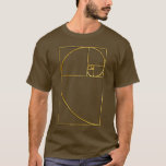 Golden Ratio Sacred Fibonacci Spiral T-Shirt<br><div class="desc">How many times a day do you spot the Fibonacci spiral?  Give the gift of the golden ratio with this geometric gift or shirt.</div>