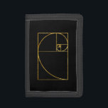Golden Ratio Sacred Fibonacci Spiral Trifold Wallet<br><div class="desc">How many times a day do you spot the Fibonacci spiral?  Give the gift of the golden ratio with this geometric gift or shirt.</div>