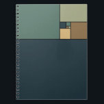 Golden Ratio Squares (Neutrals) Spiral Notebook<br><div class="desc">Squares patterned after Fibonacci's golden ratio</div>