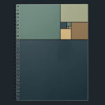 Golden Ratio Squares (Neutrals) Spiral Notebook<br><div class="desc">Squares patterned after Fibonacci's golden ratio</div>